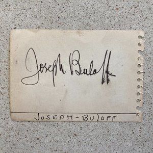 Harvey Stephens Joseph Buloff Signed Autograph Page Two Sides Removed From Book